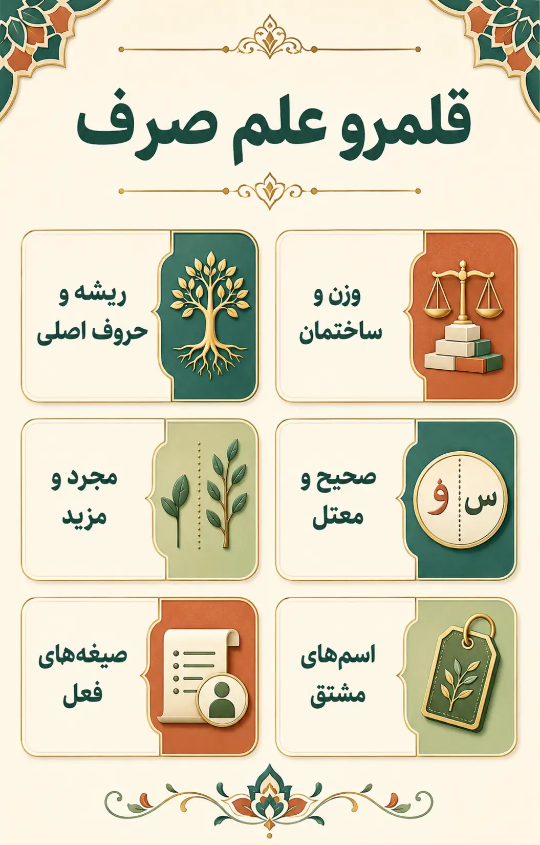 علم صرف دقیقاً چه موضوعاتی را بررسی می‌کند؟