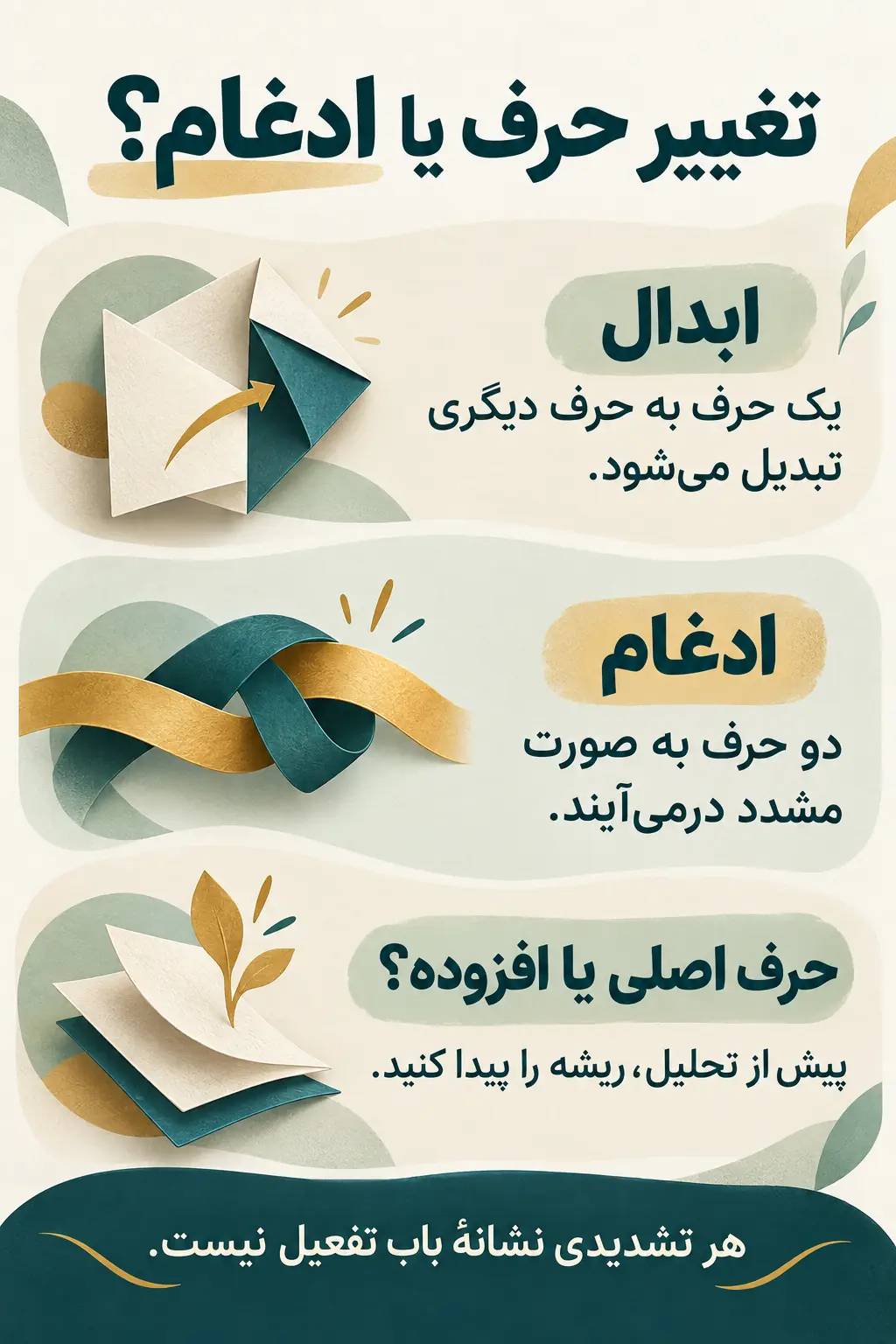 تغییرات تاء افتعال و ادغام با حرف نخست ریشه