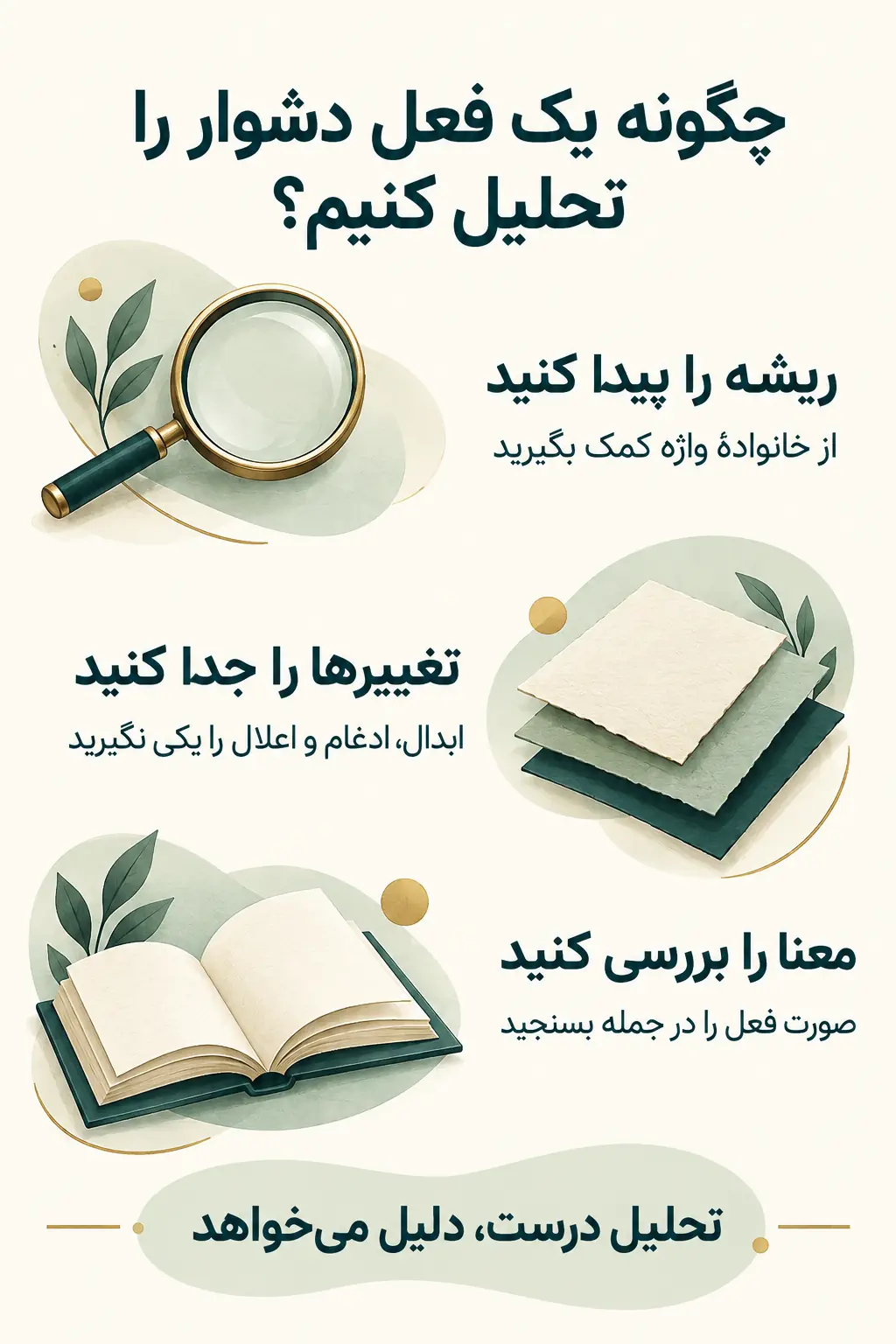 تحلیل واژه‌های دشوار و تمرین باب افتعال