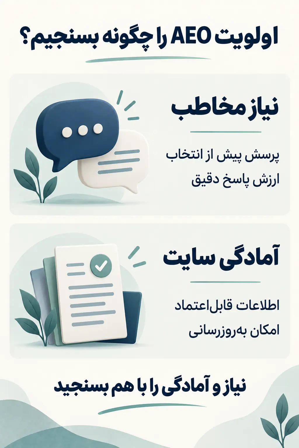 چه عواملی اولویت AEO را برای یک سایت بالا می‌برند؟