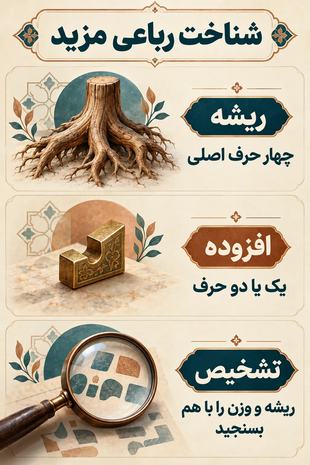 رباعی مزید چیست و چگونه شناخته می‌شود؟