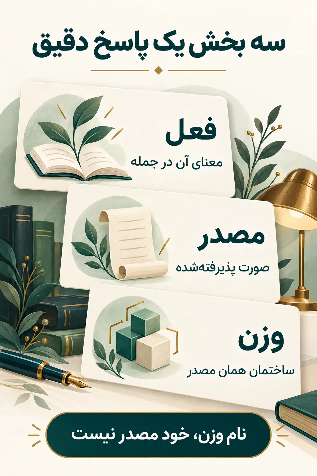 تمرین تشخیص مصدر و وزن با پاسخ تحلیلی