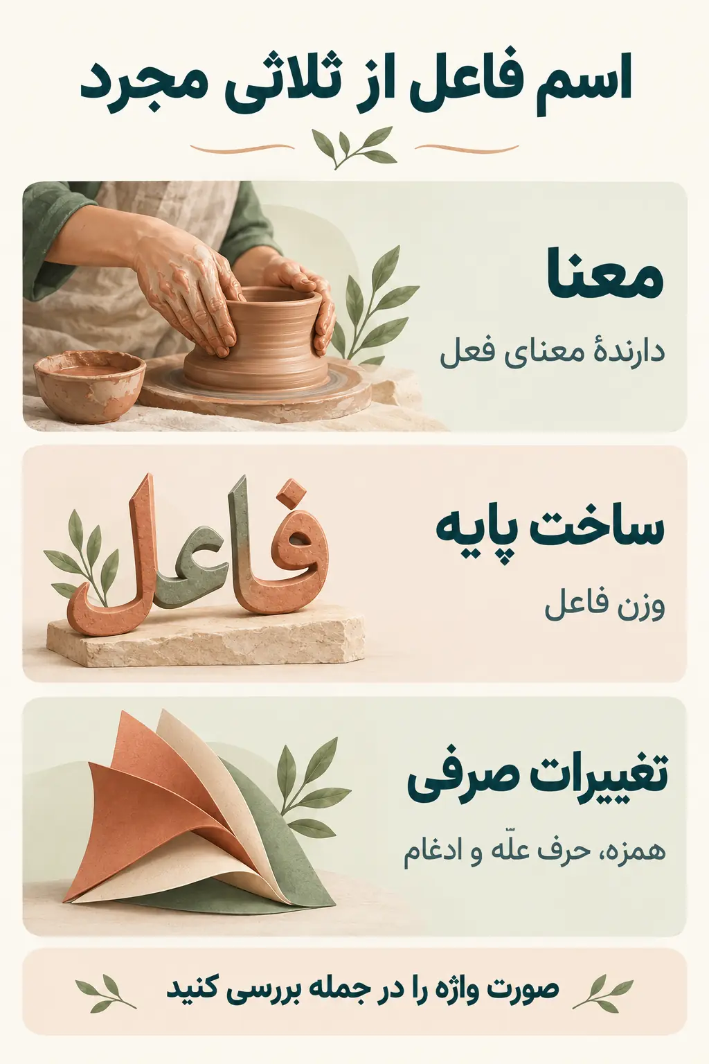 اسم فاعل چیست و از ثلاثی مجرد چگونه ساخته می‌شود؟