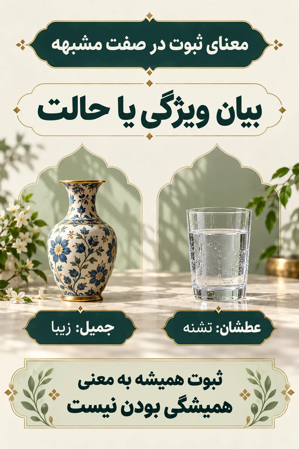 صفت مشبهه و معنای دقیق ثبوت صفت مشبهه و معنای دقیق ثبوت