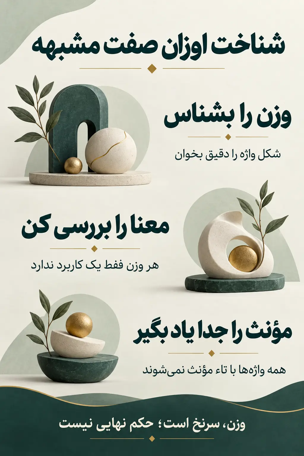 اوزان صفت مشبهه با مثال و مؤنث اوزان صفت مشبهه با مثال و مؤنث