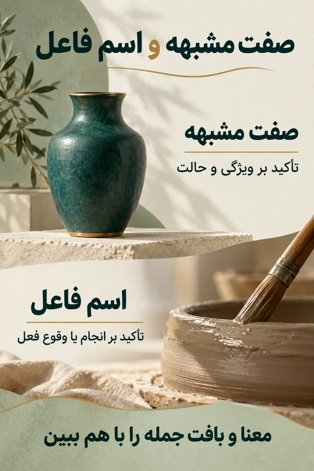 تفاوت صفت مشبهه با اسم فاعل و مشتقات نزدیک تفاوت صفت مشبهه با اسم فاعل و مشتقات نزدیک