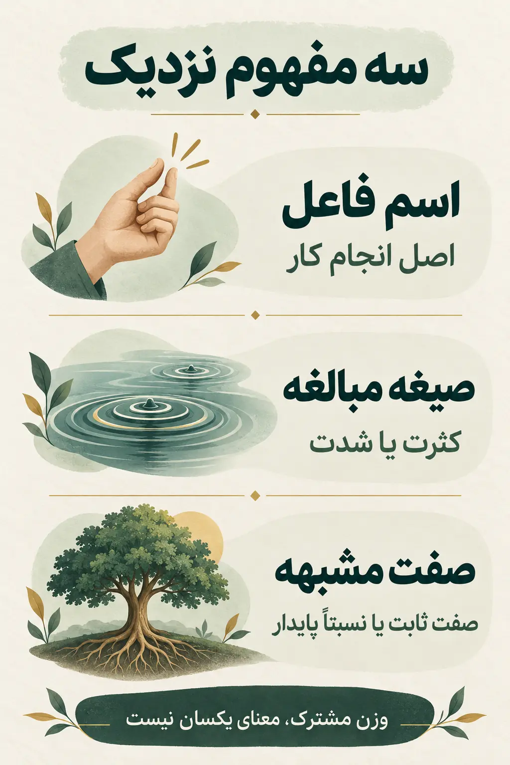 تفاوت صیغهٔ مبالغه با اسم فاعل و صفت مشبهه