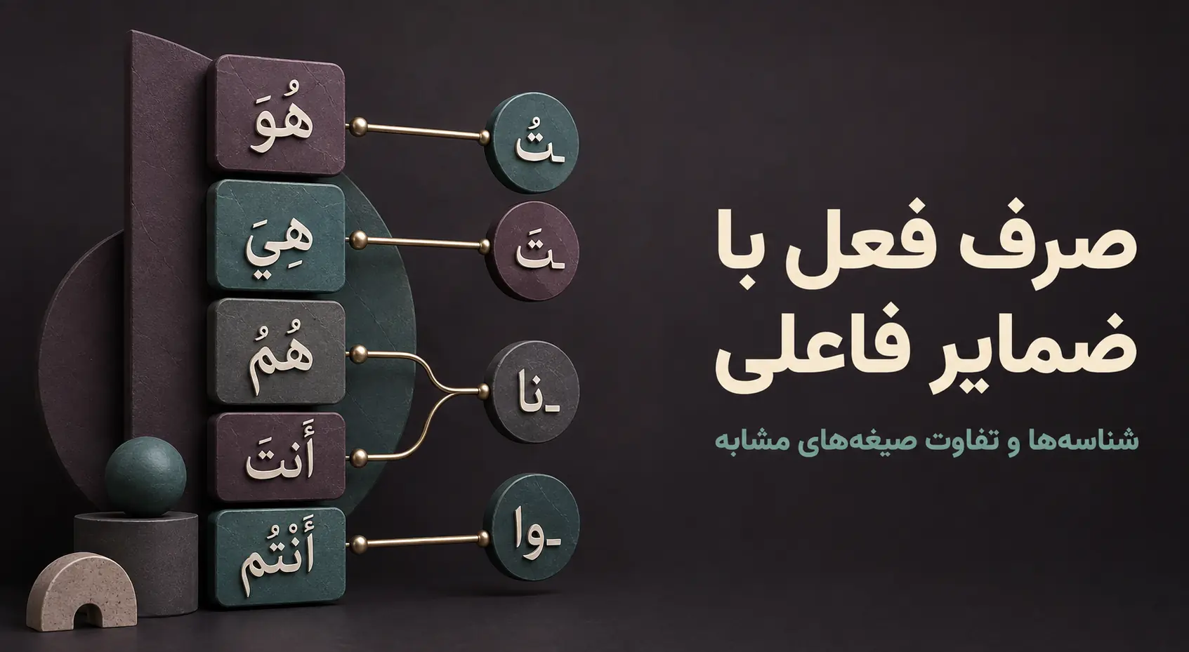 صرف فعل با ضمایر فاعلی؛ شناسه‌های متصل و تفاوت صیغه‌های مشابه
