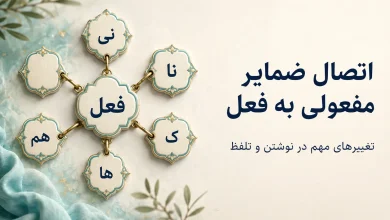 اتصال ضمایر مفعولی به فعل؛ تغییرات املایی و آوایی مهم