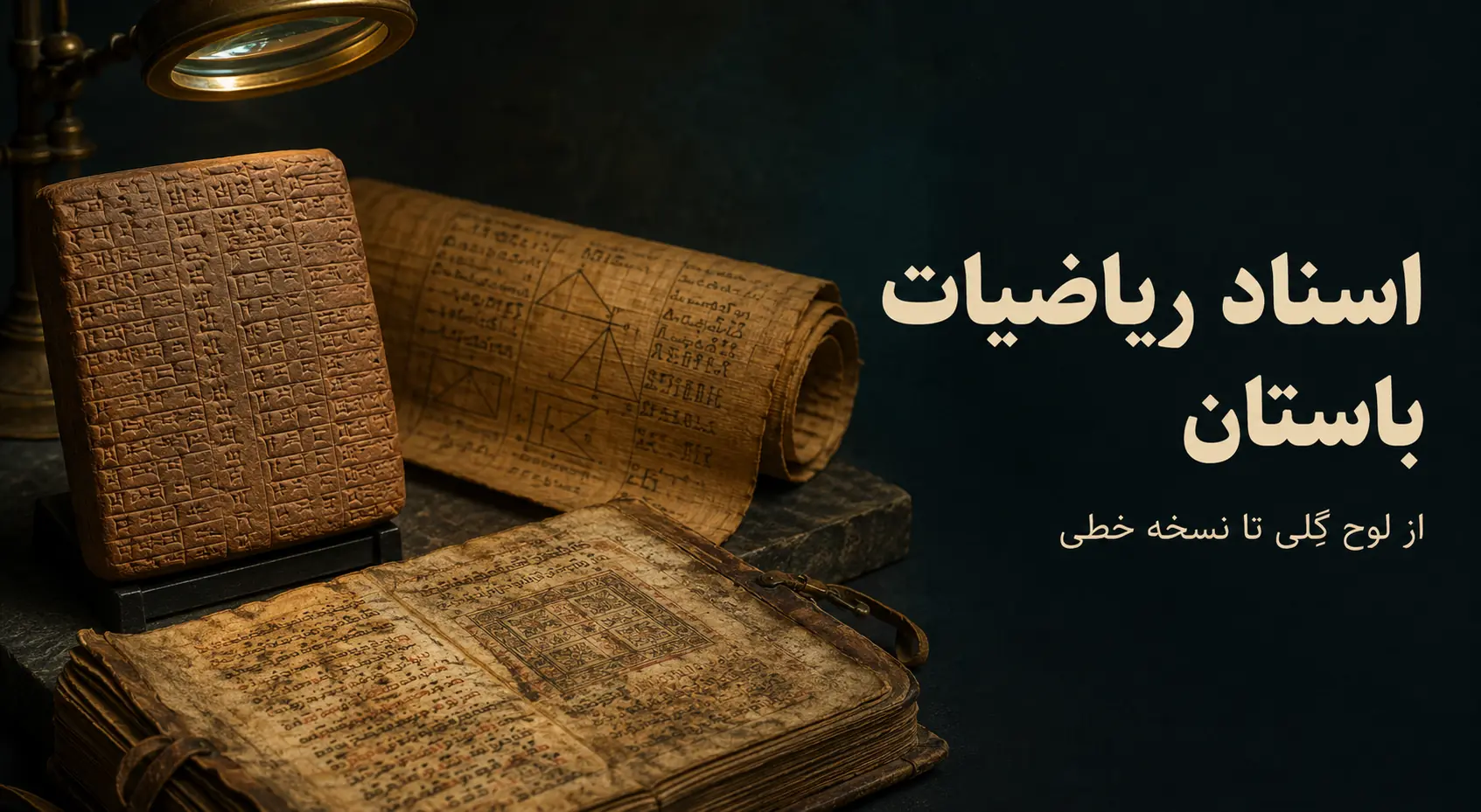 از کجا درباره ریاضیات باستان می‌دانیم؟ راهنمای لوح‌ها، پاپیروس‌ها و نسخه‌ها